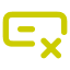 A rectangle with an X on the lower right corner.